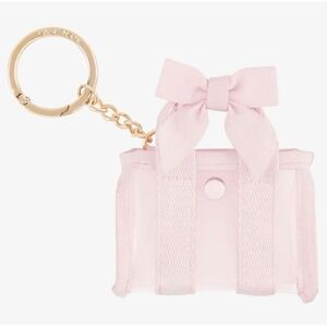 Case-Mate Tini Tote Charm‎ Keychain Pink Clear Mini Bag Bow CM059462 NEW